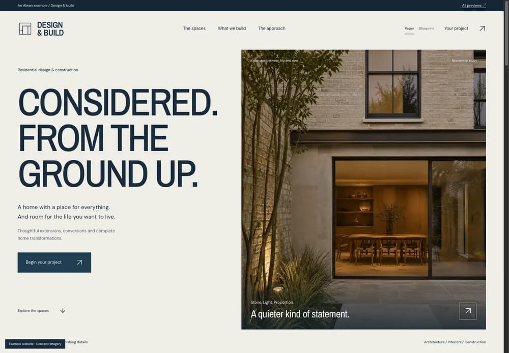 Design & Build website design preview