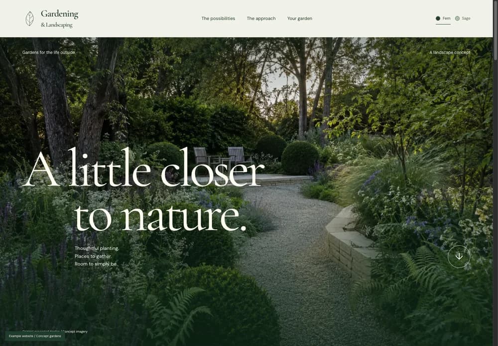Gardening & Landscaping website design preview