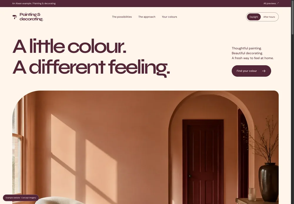 Painting & Decorating website design preview