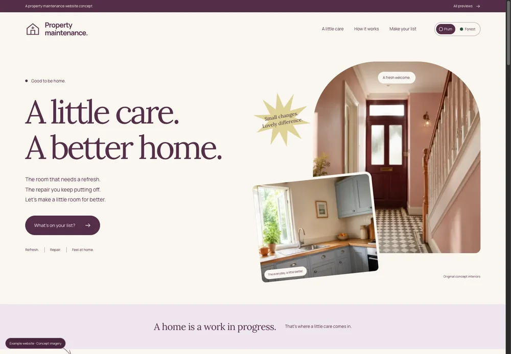 Property Maintenance website design preview