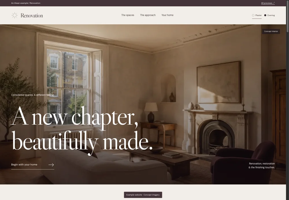 Renovation & Finishing website design preview